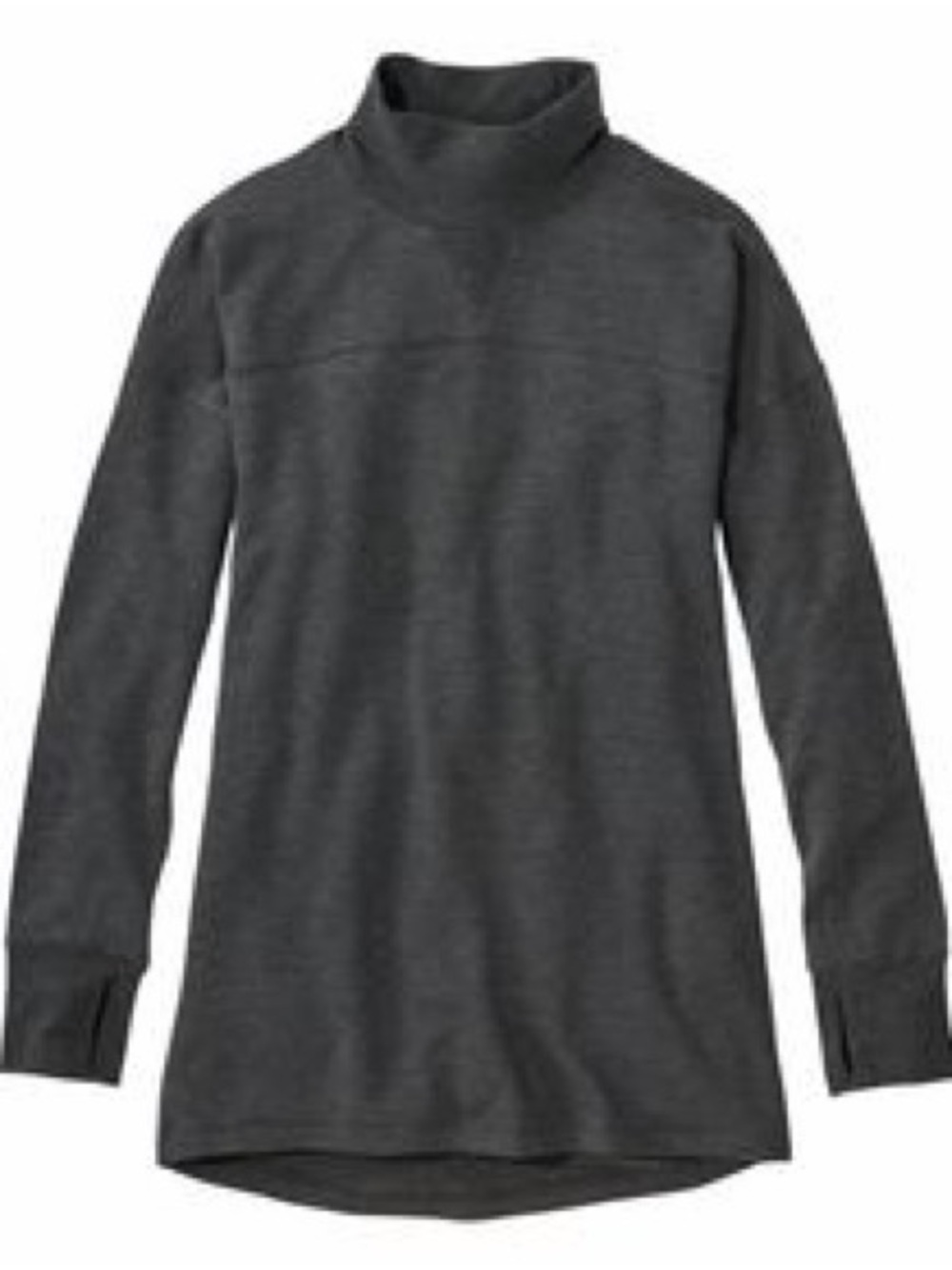 L. L. Bean Women's Soft Flex Mock Neck Pullover light top in grey size 1X